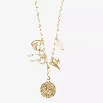 Sparkle Allure Womens 18 Inch Pendant Necklace In Gold