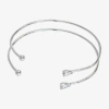 Sparkle Allure Womens 2-pc. Cubic Zirconia Pure Silver Over Brass Bracelet Set In Transparent