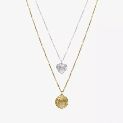 Sparkle Allure Womens 2-pc. Necklace Set In Transparent