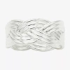 Sparkle Allure Womens 25mm Pure Silver Over Brass Crossover Band In Metallic