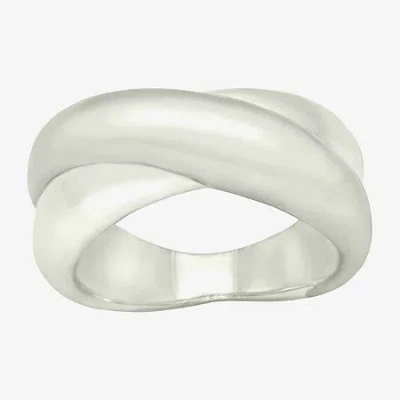 Sparkle Allure Womens 4.5mm Pure Silver Over Brass Band In Metallic