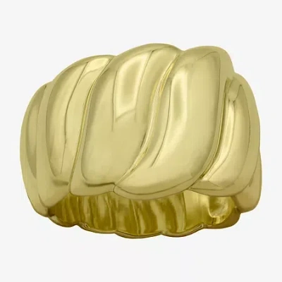 Sparkle Allure Womens 5mm 14k Gold Over Brass Band In Transparent