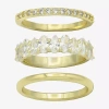 Sparkle Allure Womens 8mm Cubic Zirconia 14k Gold Over Brass Marquise Eternity Band In Gold
