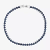 Sparkle Allure Womens Blue Cubic Zirconia Pure Silver Over Brass Round 7.5 Inch Tennis Bracelet In Transparent