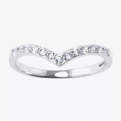 Sparkle Allure Womens Crystal Pure Silver Over Brass Band