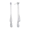 Sparkle Allure Womens Crystal Pure Silver Over Brass Pear Drop Earrings In Transparent