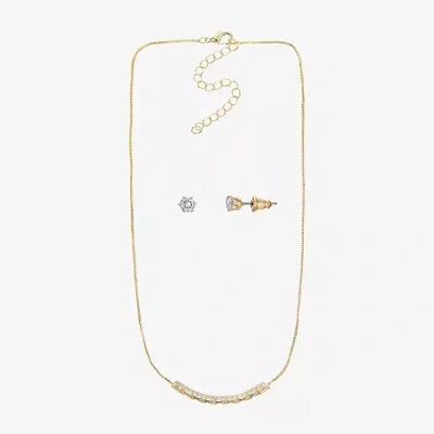 Sparkle Allure Womens Cubic Zirconia 14k Gold Over Brass 2-pc. Jewelry Set