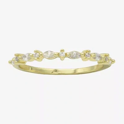 Sparkle Allure Womens Cubic Zirconia 14k Gold Over Brass Band