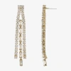 Sparkle Allure Womens Cubic Zirconia 14k Gold Over Brass Chandelier Earrings In Gold