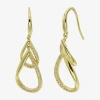 Sparkle Allure Womens Cubic Zirconia 14k Gold Over Brass Drop Earrings In Gold