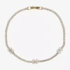 Sparkle Allure Womens Cubic Zirconia 14k Gold Over Brass Round 7.5 Inch Tennis Bracelet In Gold