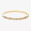 Sparkle Allure Womens Cubic Zirconia 14k Gold Over Brass Round Bangle Bracelet In Gold