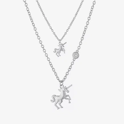 Sparkle Allure Womens Cubic Zirconia 2-pc. Necklace Set In Transparent