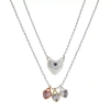 Sparkle Allure Womens Cubic Zirconia Heart 2-pc. Necklace Set In Metallic