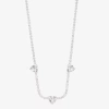 Sparkle Allure Womens Cubic Zirconia Pure Silver Over Brass 16 Inch Tennis Necklace In Transparent