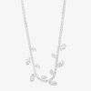 Sparkle Allure Womens Cubic Zirconia Pure Silver Over Brass 16 Inch Tennis Necklace In Silver