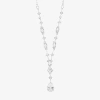 Sparkle Allure Womens Cubic Zirconia Pure Silver Over Brass 16 Inch Tennis Necklace In Metallic