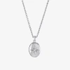 Sparkle Allure Womens Cubic Zirconia Pure Silver Over Brass 18 Inch Locket Necklace In Transparent