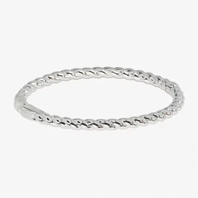 Sparkle Allure Womens Cubic Zirconia Pure Silver Over Brass Bangle Bracelet In Green