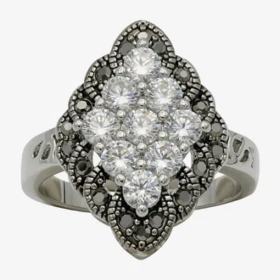 Sparkle Allure Womens Cubic Zirconia Pure Silver Over Brass Cocktail Ring In Multi