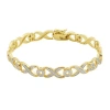 Sparkle Allure Womens Diamond Accent 18k Gold Over Brass 7.25 Inch Tennis Bracelet In Gold