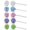 Sparkle Allure Womens Multi Color Ball 5 Pair Earring Set In Multi