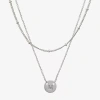 Sparkle Allure Womens Necklace Set In Silver