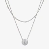 Sparkle Allure Womens Necklace Set In Silver