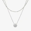 Sparkle Allure Womens Necklace Set In Silver