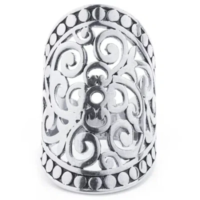 Sparkle Allure Womens Pure Silver Over Brass Oblong Cocktail Ring In Transparent