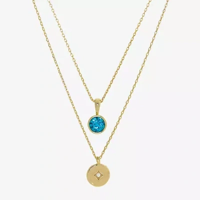 Sparkle Allure Womens Red Cubic Zirconia Necklace Set