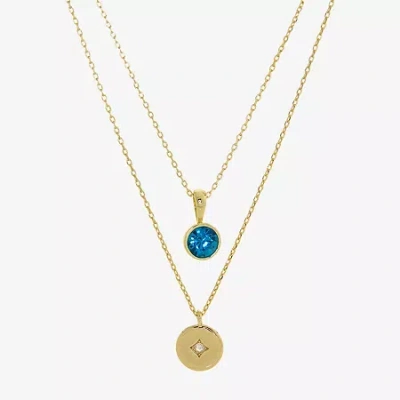 Sparkle Allure Womens Red Cubic Zirconia Necklace Set