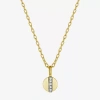 Sparkle Allure Womens White Diamond Accent Pure Silver Over Bronze 18 Inch Pendant Necklace In Transparent