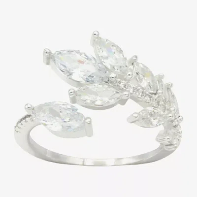 Sparkle Allure Wrap Womens Cubic Zirconia Pure Silver Over Brass Bypass Band