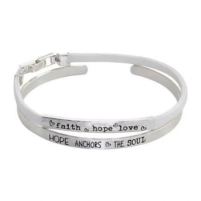 Sparkle Allure You & Me Womens 2-pc. Pure Silver Over Brass Bracelet Set In Transparent