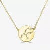 Sparkle Allure Zodiac Coin Womens Crystal 14k Gold Over Brass Round 16 Inch Pendant Necklace In Gold