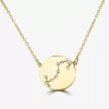 Sparkle Allure Zodiac Coin Womens Crystal 14k Gold Over Brass Round 16 Inch Pendant Necklace In Gold