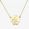 Sparkle Allure Zodiac Coin Womens Crystal 14k Gold Over Brass Round 16 Inch Pendant Necklace In Blue
