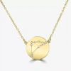 Sparkle Allure Zodiac Coin Womens Crystal 14k Gold Over Brass Round 16 Inch Pendant Necklace In Gold