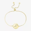 Sparkle Allure Zodiac Coin Womens Crystal 14k Gold Over Brass Round Bolo Bracelet In Gold