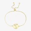 Sparkle Allure Zodiac Coin Womens Crystal 14k Gold Over Brass Round Bolo Bracelet
