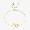 Sparkle Allure Zodiac Coin Womens Crystal 14k Gold Over Brass Round Bolo Bracelet In Purple