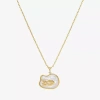 Sparkle Allure Zodiac Womens Cubic Zirconia 14k Gold Over Brass 16 Inch Pendant Necklace In Gold