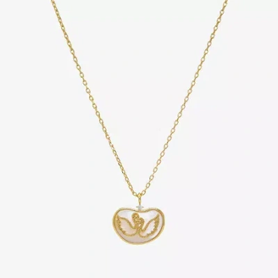 Sparkle Allure Zodiac Womens Cubic Zirconia 14k Gold Over Brass 16 Inch Pendant Necklace