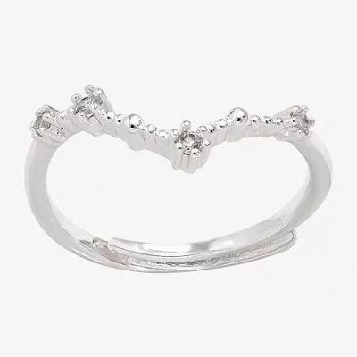 Sparkle Allure Zodiac Womens Cubic Zirconia Pure Silver Over Brass Band