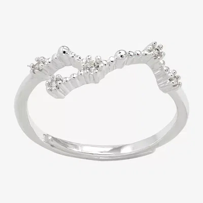 Sparkle Allure Zodiac Womens Cubic Zirconia Pure Silver Over Brass Band