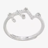 Sparkle Allure Zodiac Womens Cubic Zirconia Pure Silver Over Brass Band