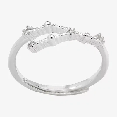 Sparkle Allure Zodiac Womens Cubic Zirconia Pure Silver Over Brass Band In Brown