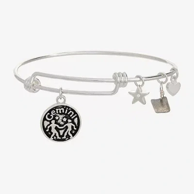 Sparkle Allure Zodiac Womens Red Ruby Pure Silver Over Brass Round Bangle Bracelet In Metallic