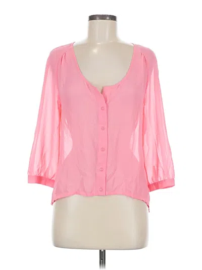 Pre-owned Sparkle & Fade 3/4 Sleeve Blouse In Pink